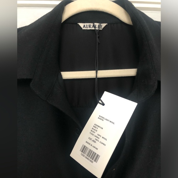 Auralee Wool Black Shirt - Picture 8 of 11